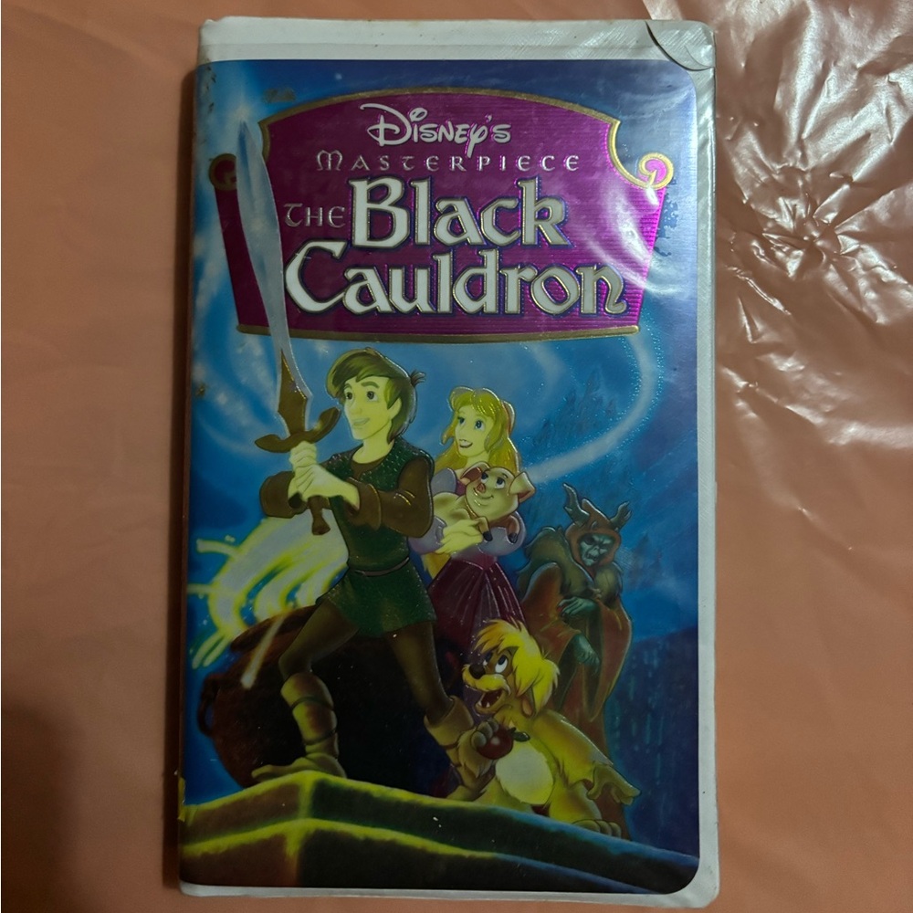 Disney's The Black Cauldron VHS with Blue and Purple Cover